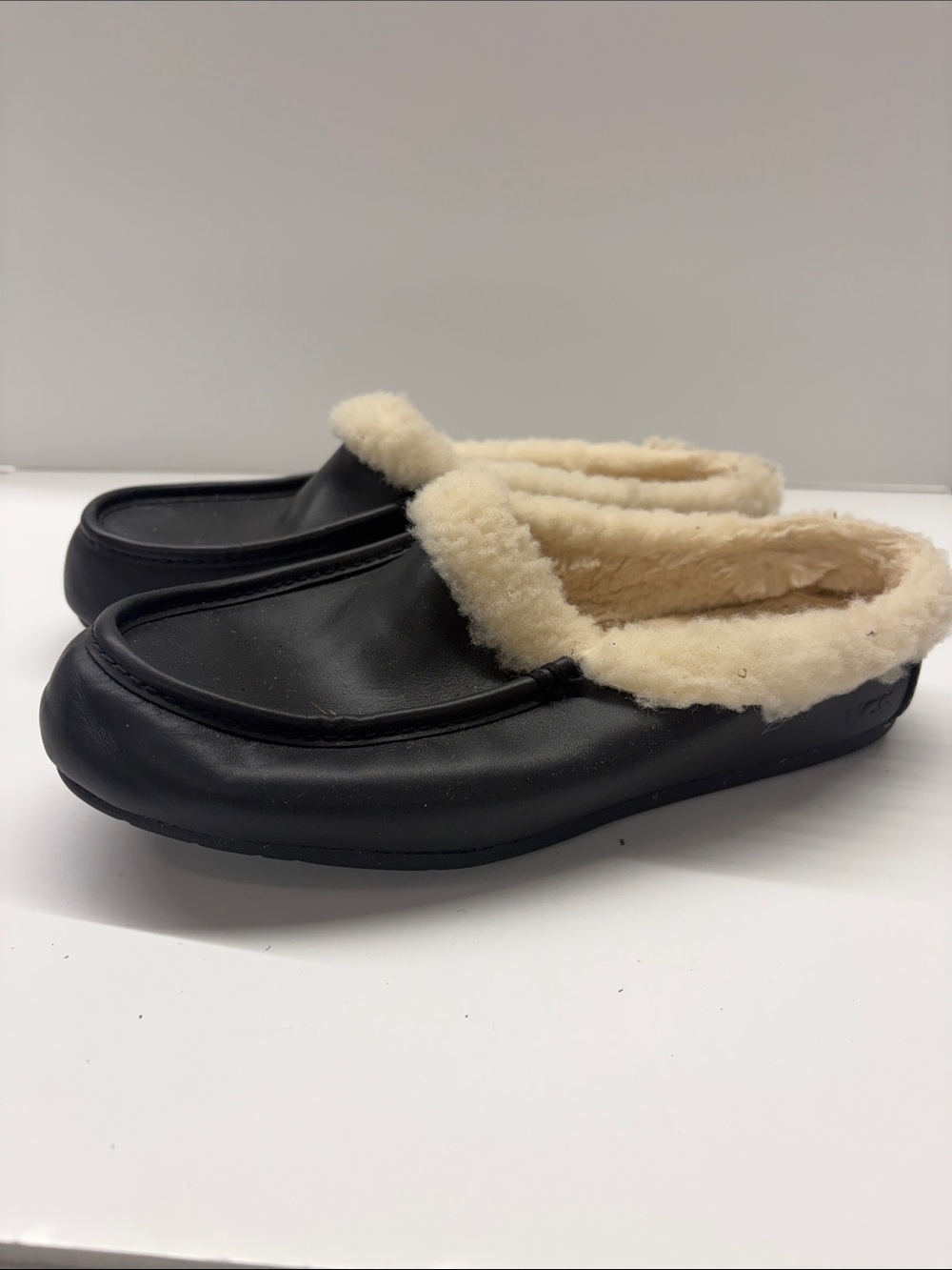 Used Ugg leather mule slippers size 7